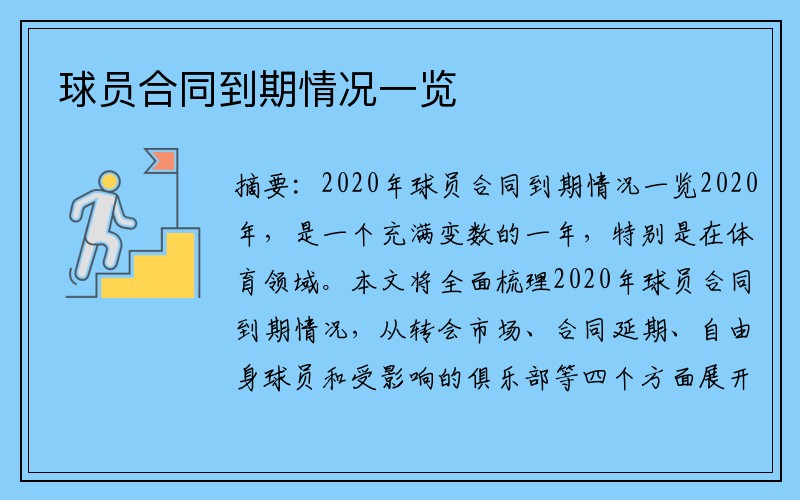 球员合同到期情况一览